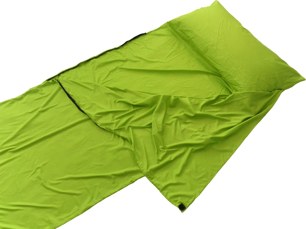 Miegmaišio įdėklas Origin Outdoors Microfiber, stačiakampis, žalias