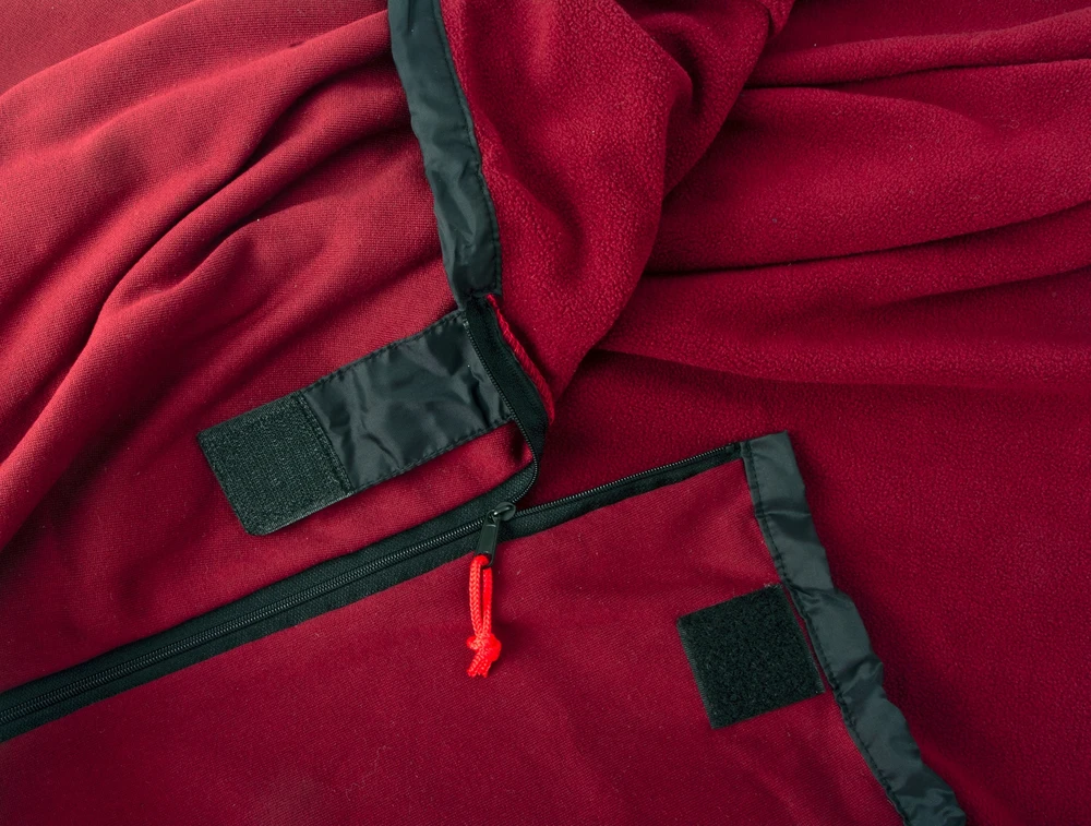 Miegmaišio įdėklas Origin Outdoors Microfleece, mumijos formos, bordo