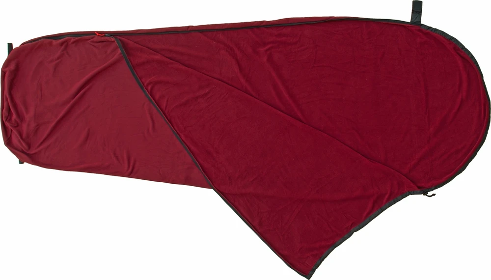 Miegmaišio įdėklas Origin Outdoors Microfleece, mumijos formos, bordo