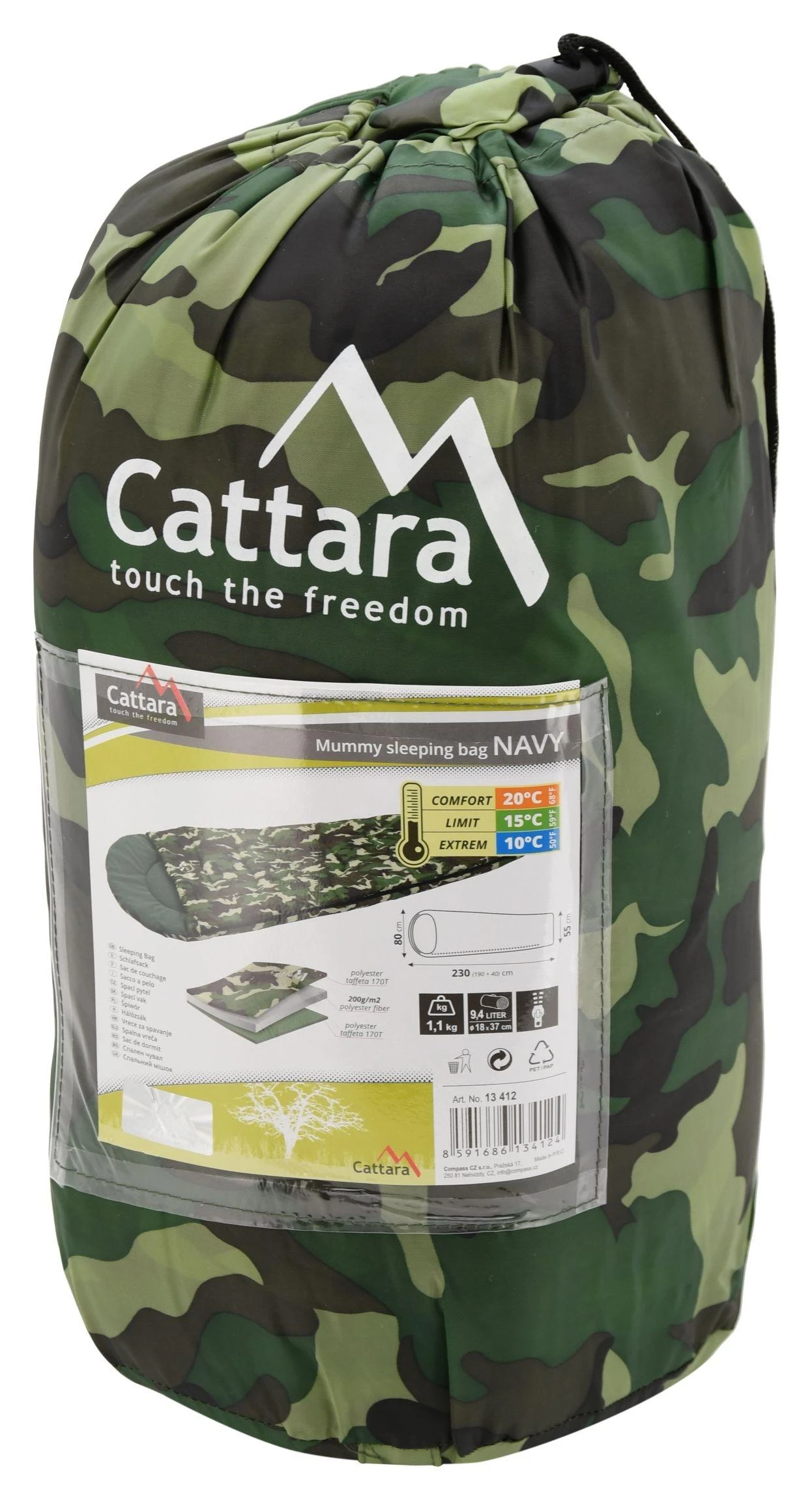 Miegmaišis Cattara Navy +10 °C