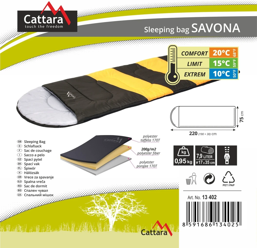 Miegmaišis Cattara Savona +10 °C