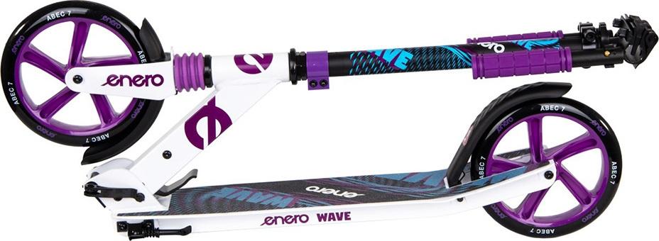 Miesto paspirtukas su amortizatoriumi Enero Wave, 200mm, violetinis
