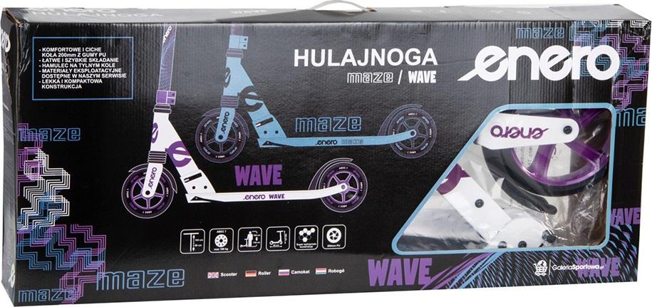 Miesto paspirtukas su amortizatoriumi Enero Wave, 200mm, violetinis