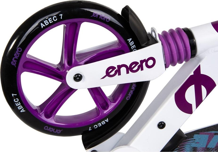 Miesto paspirtukas su amortizatoriumi Enero Wave, 200mm, violetinis