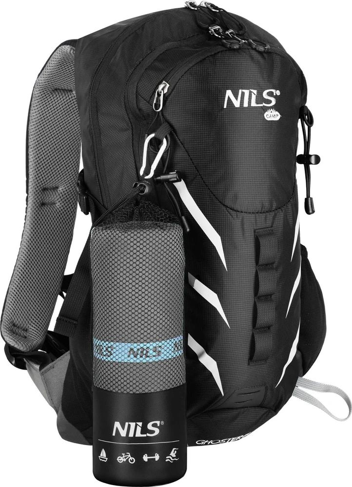 Mikropluošto rankšluostis NCR13 tamsiai pilkas 200 x 90 cm Nils Camp