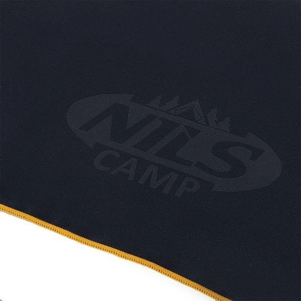 Mikropluošto rankšluostis Nils Camp NCR12 juodas-oranžinis, 180x100