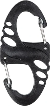 Mil-Tec S-Hook snap hook set - Juodas