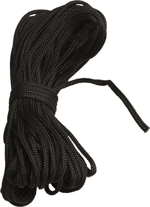 Mil-Tec Juodas UTILITY CORD 15 M