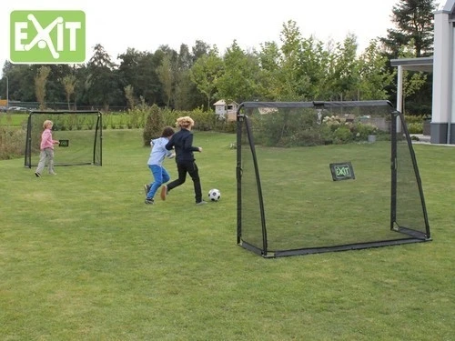 Mobilūs futbolo vartai su atmušimo sienelė Exit Coppa 220x170x80cm