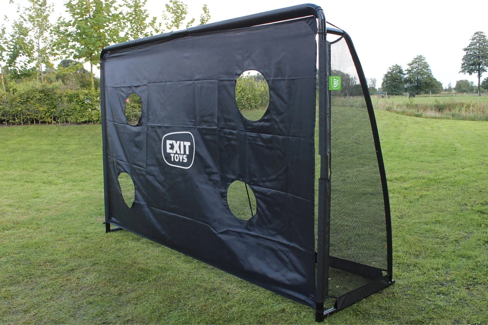 Mobilūs futbolo vartai su atmušimo sienelė Exit Finta 300x200x90cm