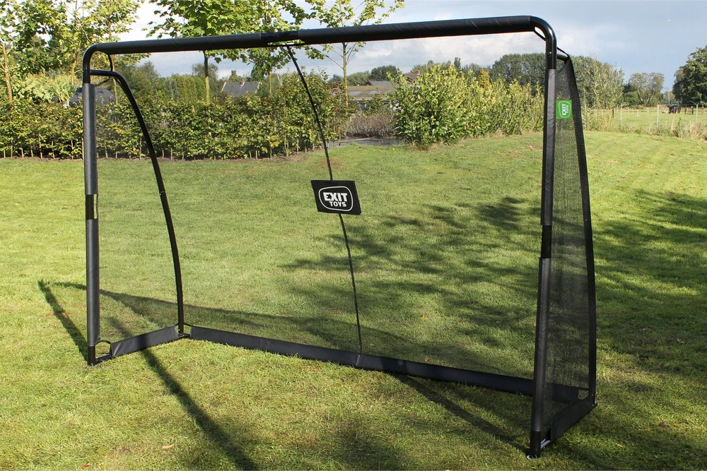 Mobilūs futbolo vartai su atmušimo sienelė Exit Finta 300x200x90cm