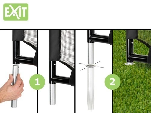Mobilūs futbolo vartai su atmušimo sienelė Exit Coppa 220x170x80cm