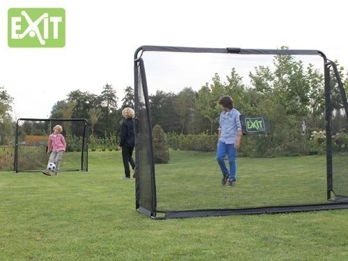 Mobilūs futbolo vartai su atmušimo sienelė Exit Coppa 220x170x80cm