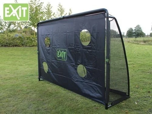Mobilūs futbolo vartai su atmušimo sienelė Exit Finta 300x200x90cm