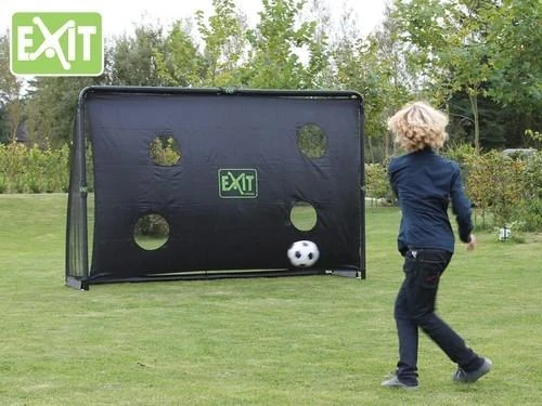 Mobilūs futbolo vartai su atmušimo sienelė Exit Finta 300x200x90cm