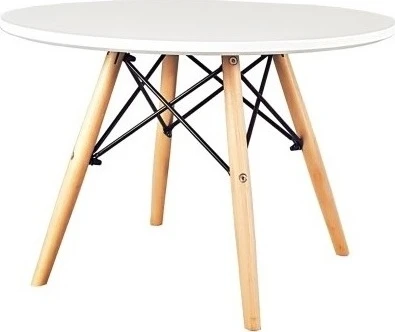 Modernhome Kavos staliukas, baltas, skersmuo 60 cm