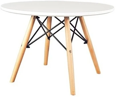 Modernhome Kavos staliukas, baltas, skersmuo 60 cm