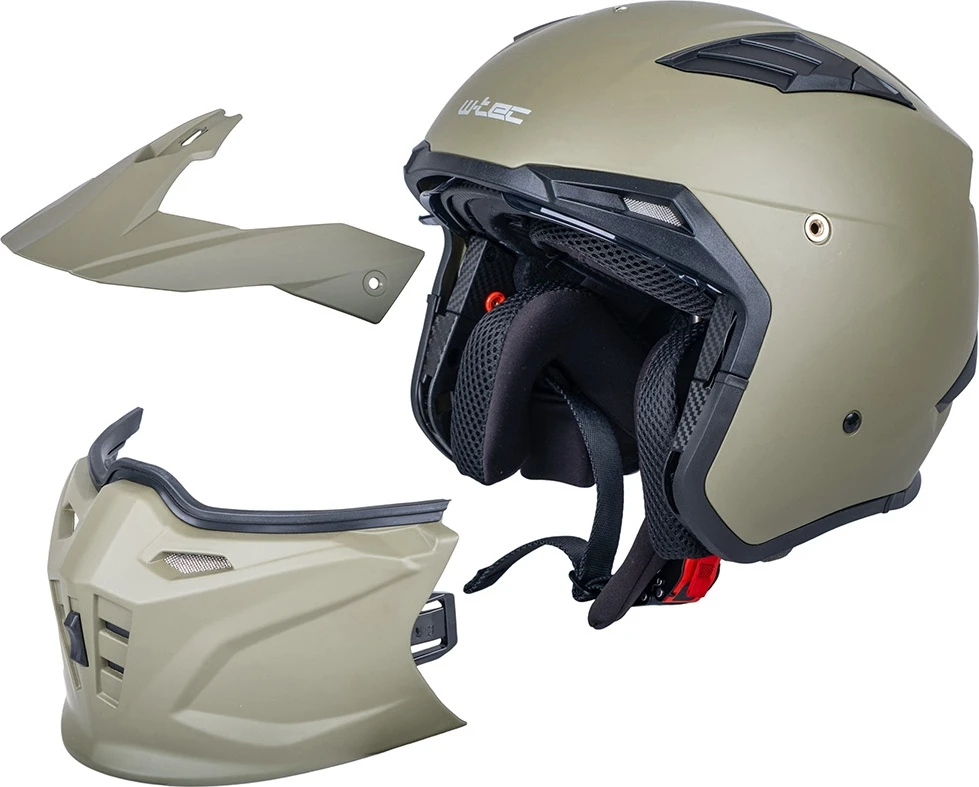 Atverčiamas motociklininko šalmas W-TEC Badalone Army