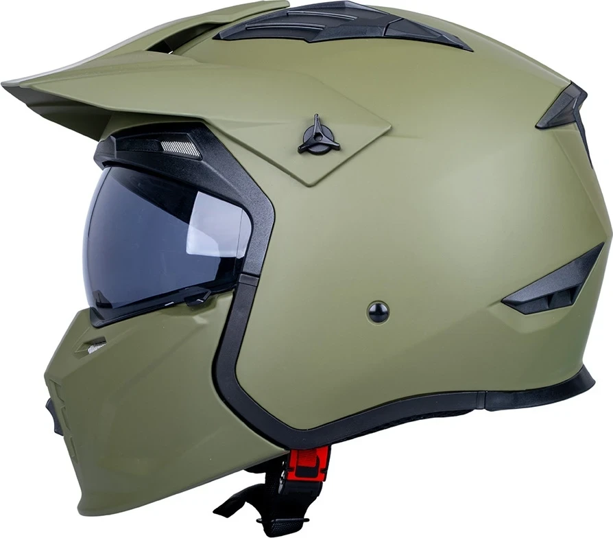 Atverčiamas motociklininko šalmas W-TEC Badalone Army