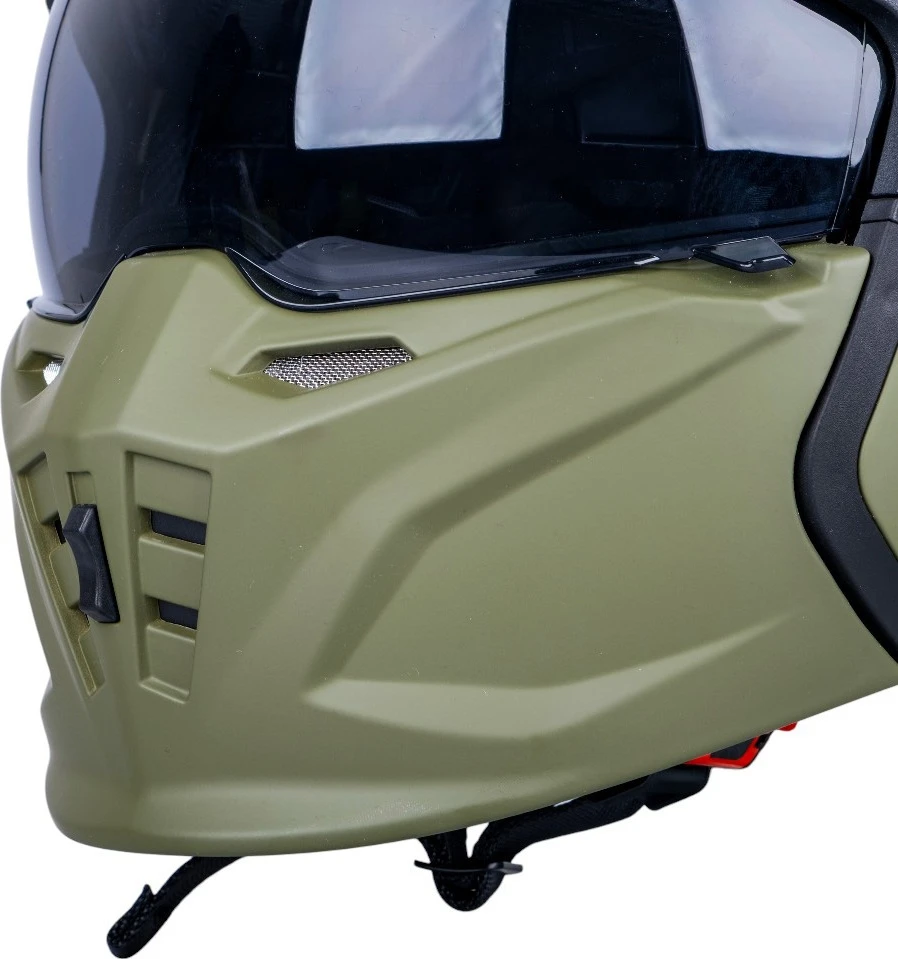 Atverčiamas motociklininko šalmas W-TEC Badalone Army