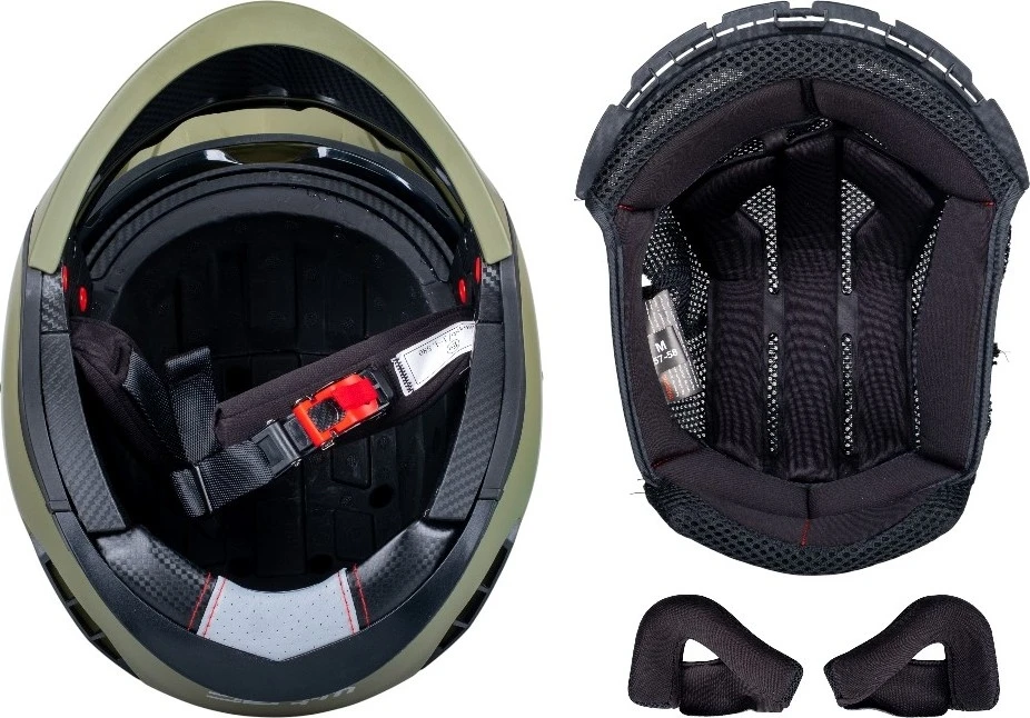 Atverčiamas motociklininko šalmas W-TEC Badalone Army