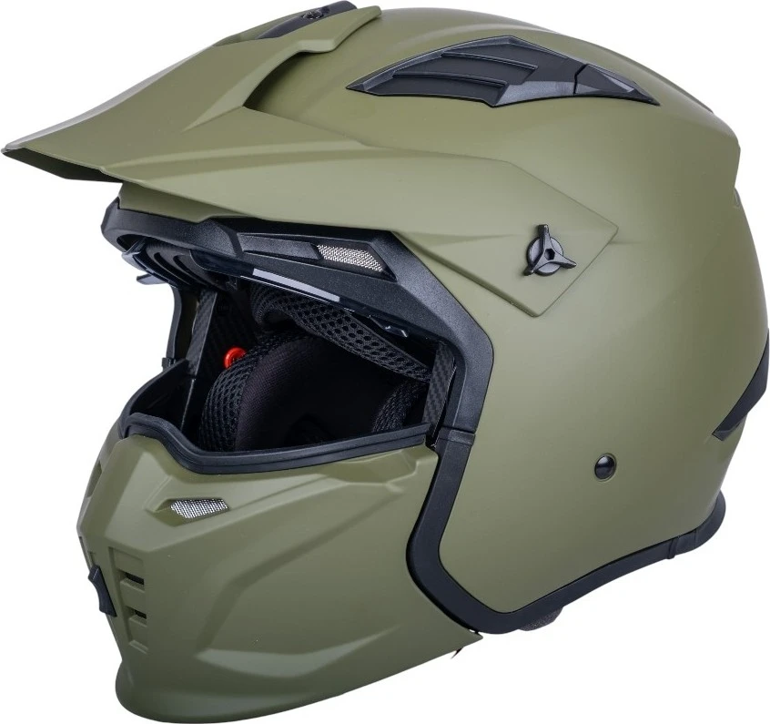 Atverčiamas motociklininko šalmas W-TEC Badalone Army