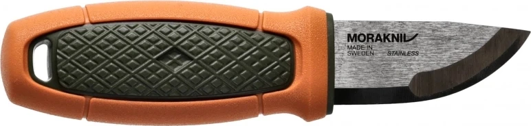 Peilis Morakniv Eldris su diržo kilpa, alyvuogių-oranžinis, nerūdijantis plienas