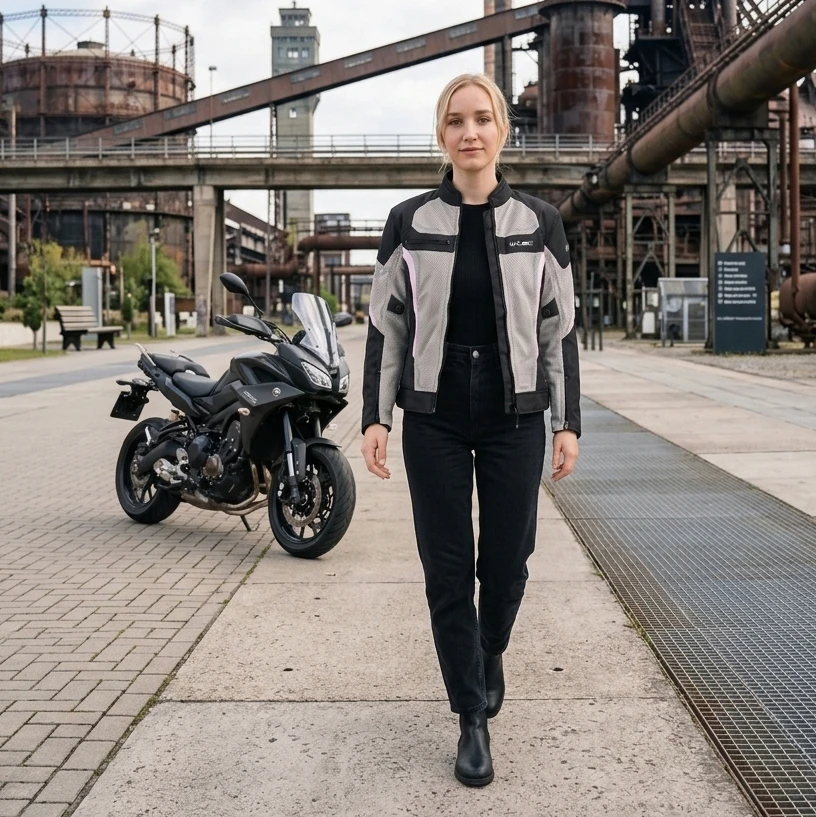 Moteriška vasarinė motociklininko striukė W-TEC Mirelia