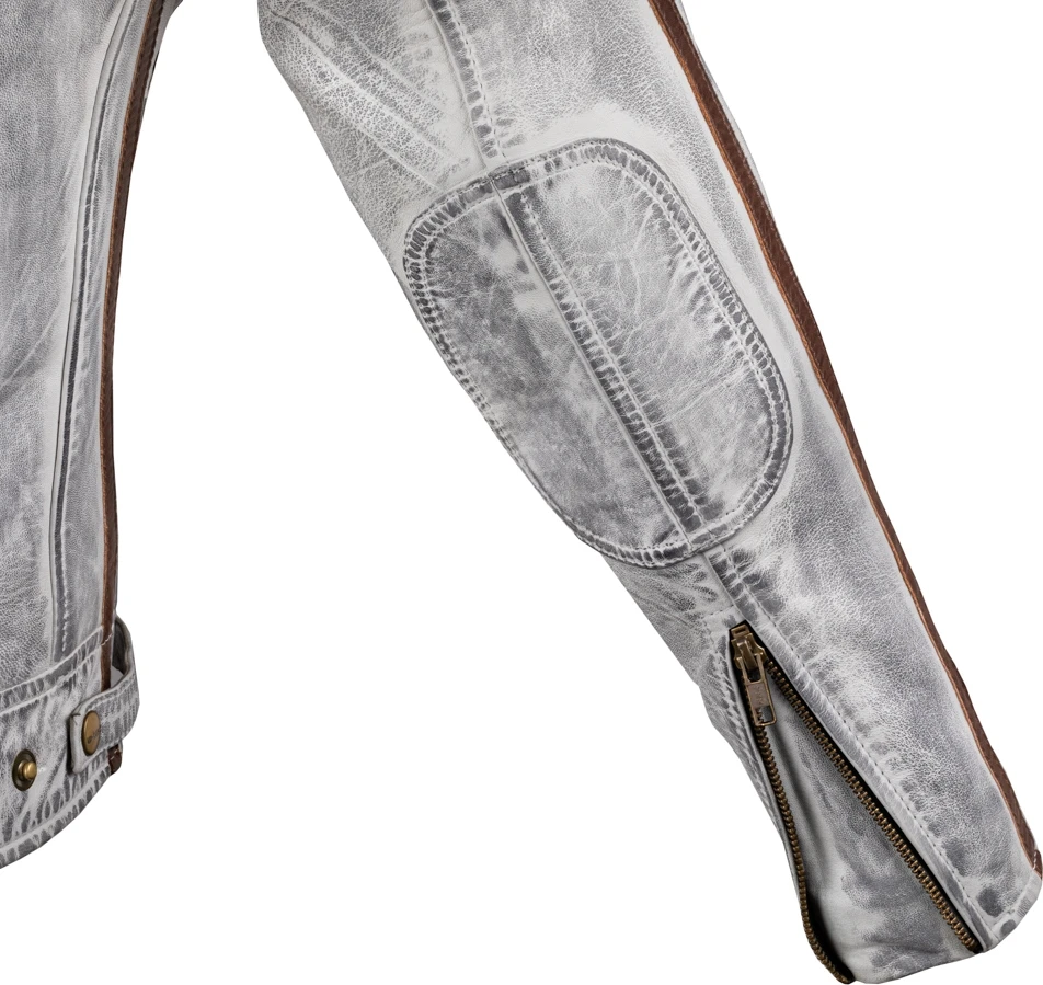 Moteriškas odinis moto švarkas W-TEC Sheawen Lady Baltas New