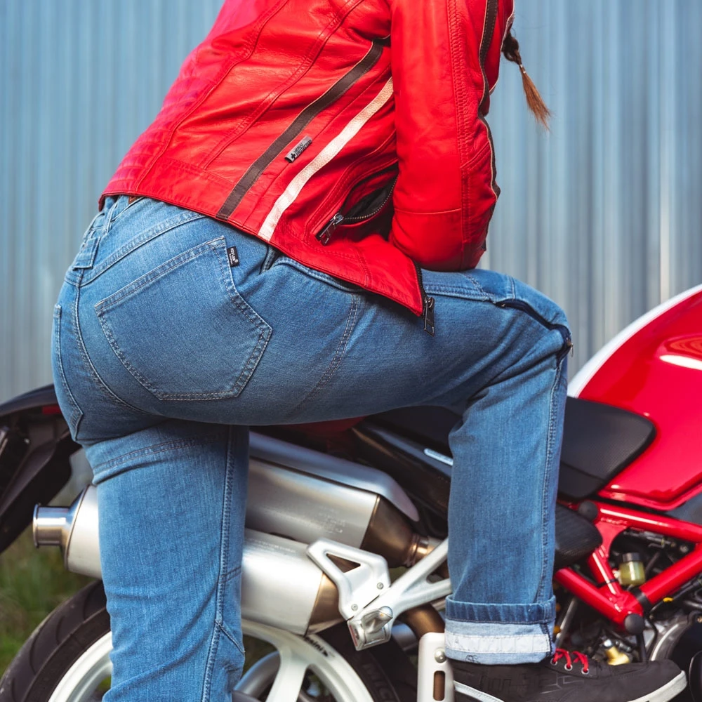 Moteriški moto džinsai W-TEC Lustipa