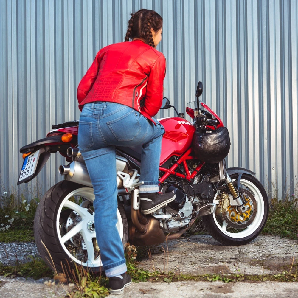 Moteriški moto džinsai W-TEC Lustipa