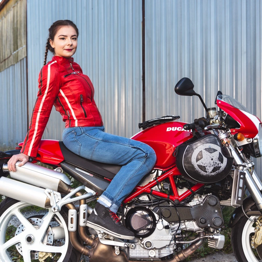 Moteriški moto džinsai W-TEC Lustipa