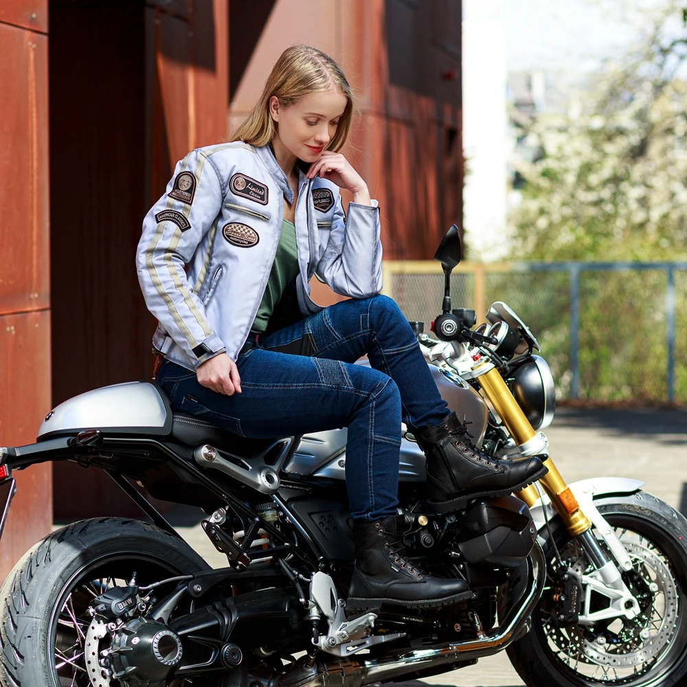 Moteriški motociklininko džinsai W-TEC Alfreda CE