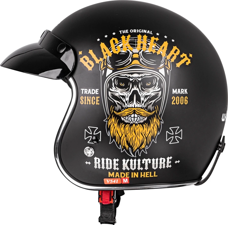 Moto šalmas W-TEC V541 Juodas Heart