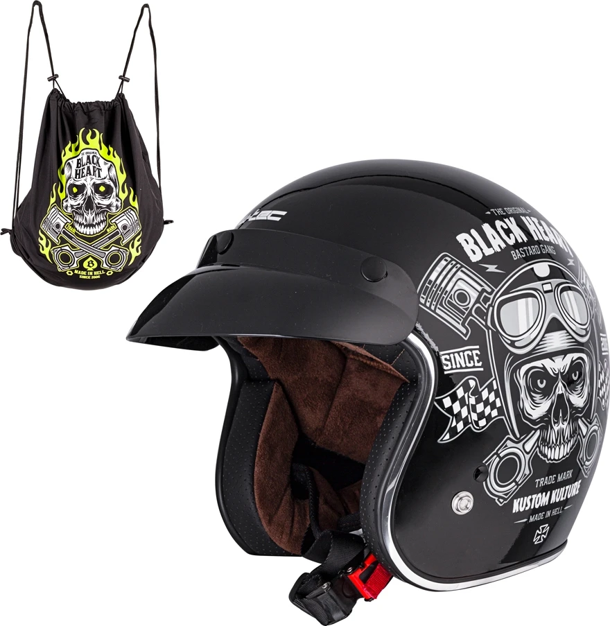 Moto šalmas W-TEC V541 Juodas Heart