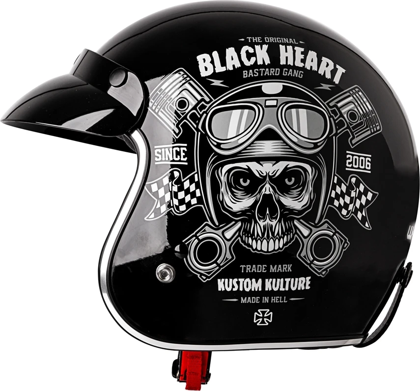 Moto šalmas W-TEC V541 Juodas Heart