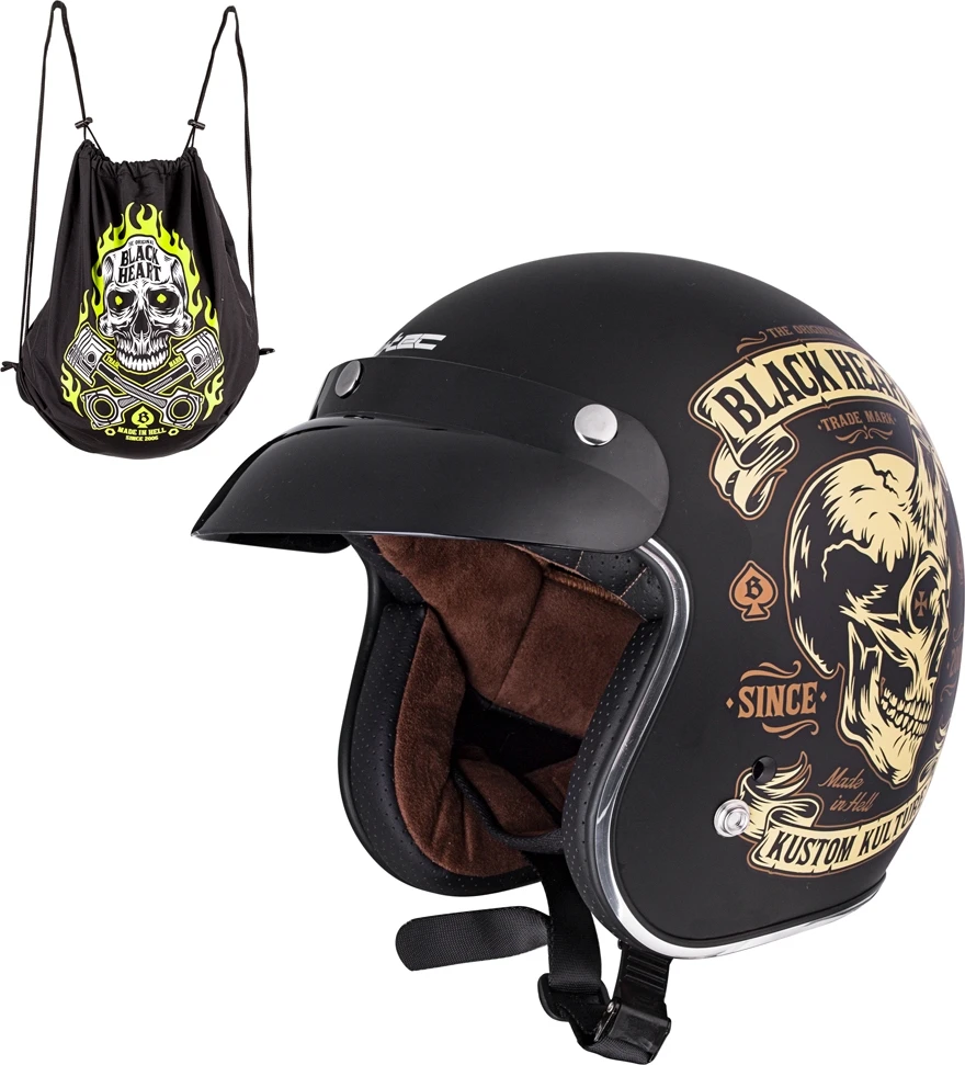 Moto šalmas W-TEC V541 Juodas Heart