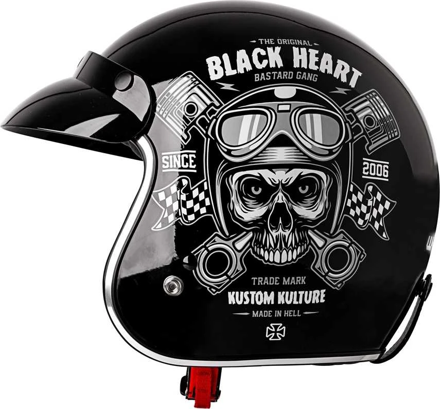 Moto šalmas W-TEC V541 Juodas Heart