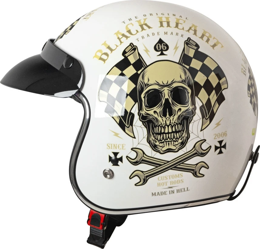 Moto šalmas W-TEC V541 Juodas Heart