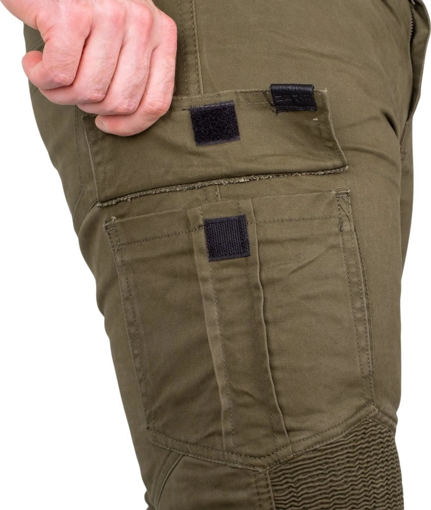 Motociklininko džinsai W-TEC Wallbridge Olive