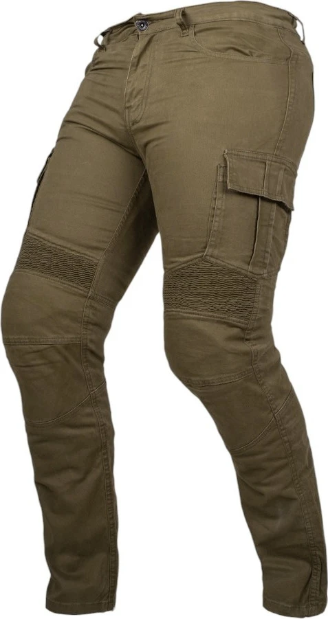 Motociklininko džinsai W-TEC Wallbridge Olive