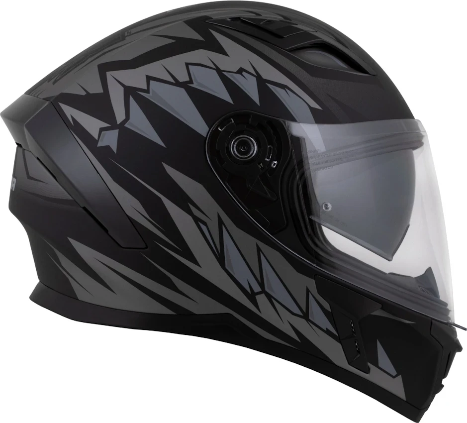 Motociklininko šalmas Cassida Orbit StriX, matinė juoda/pilka