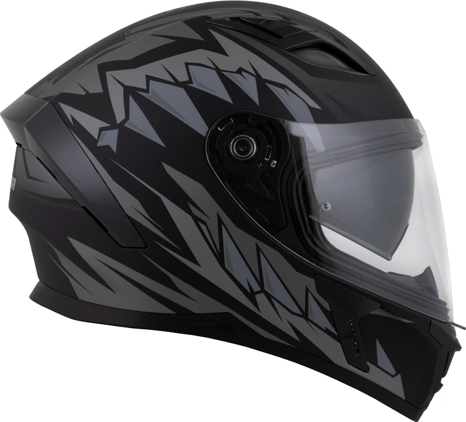Motociklininko šalmas Cassida Orbit StriX, matinė juoda/pilka