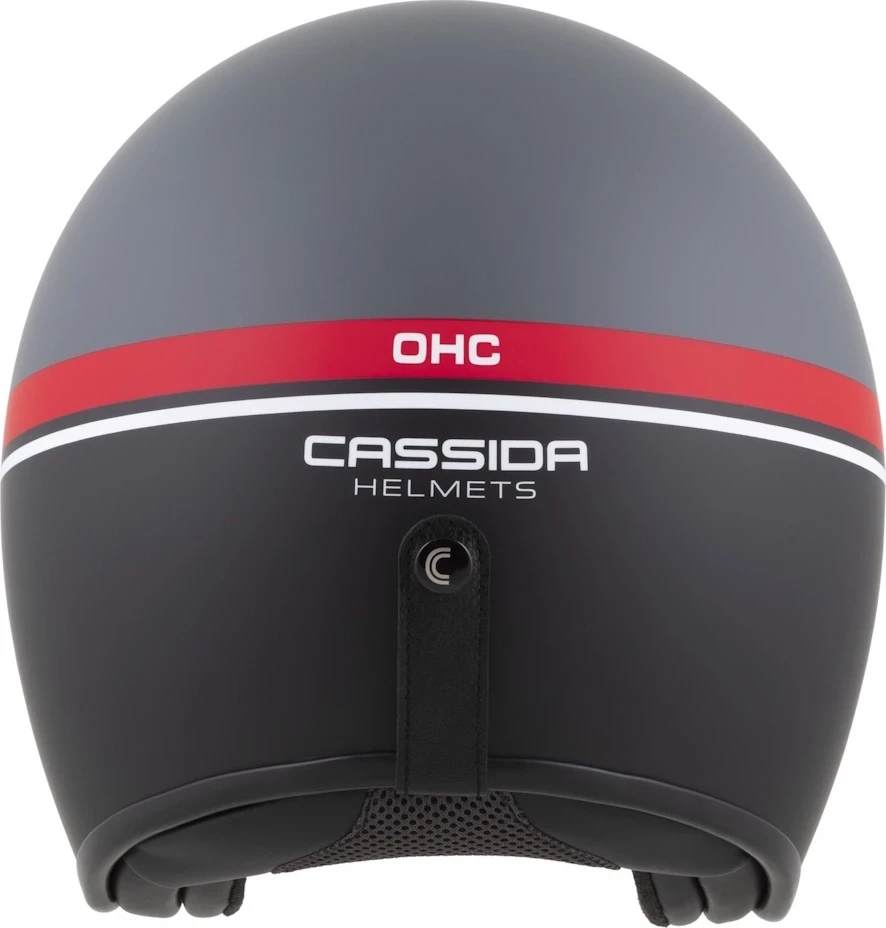 Motociklo šalmas Cassida Oxygen Jawa OHC 2.0 matinis pilkas/raudonas/juodas/baltas