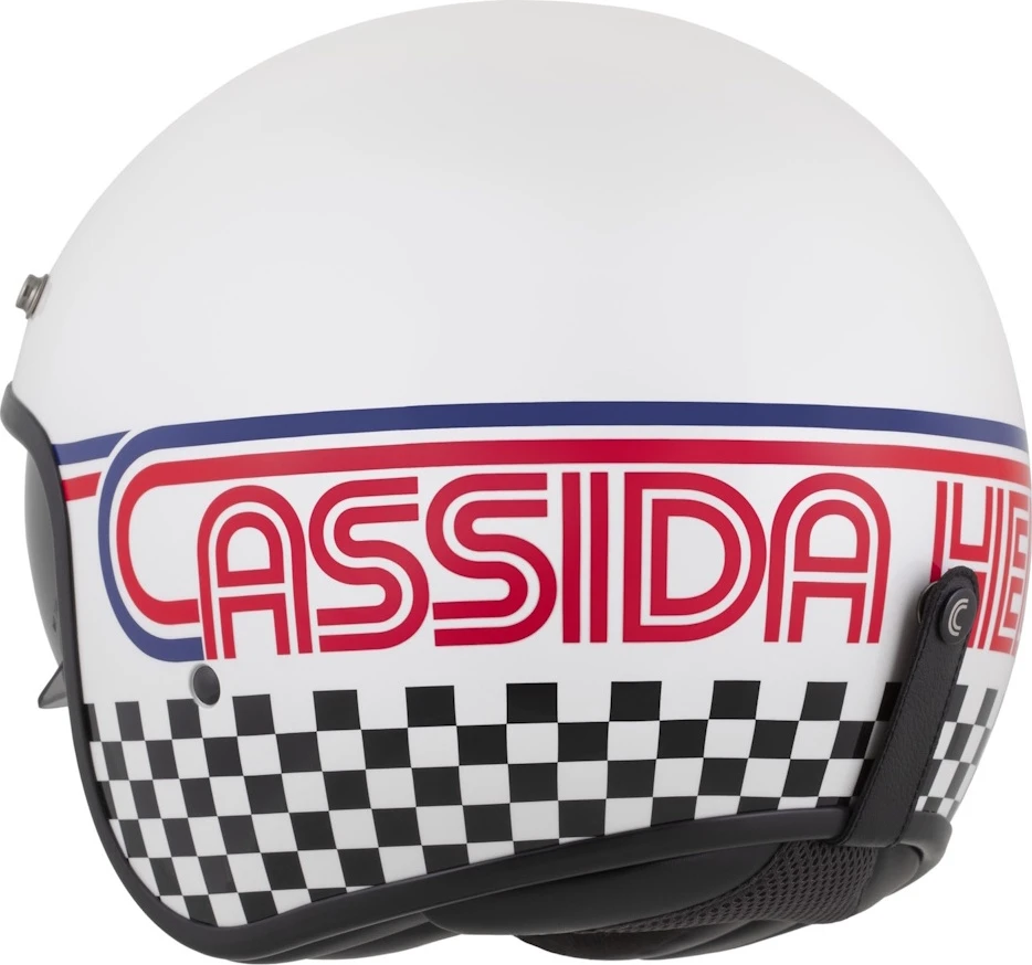 Motociklo šalmas Cassida Oxygen Rondo 2.0 perlamutrinis baltas/raudonas/mėlynas/juodas