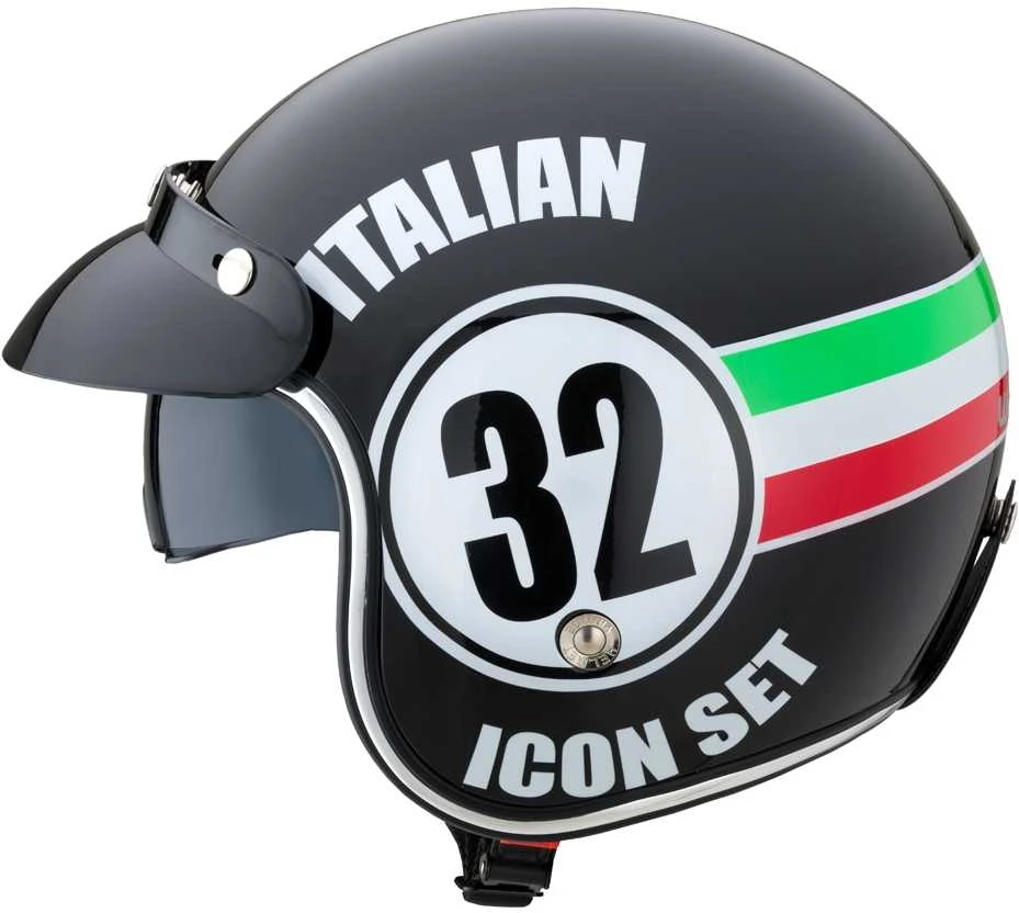 Motociklininko šalmas W-TEC Café Racer - Juodas S(55-56)