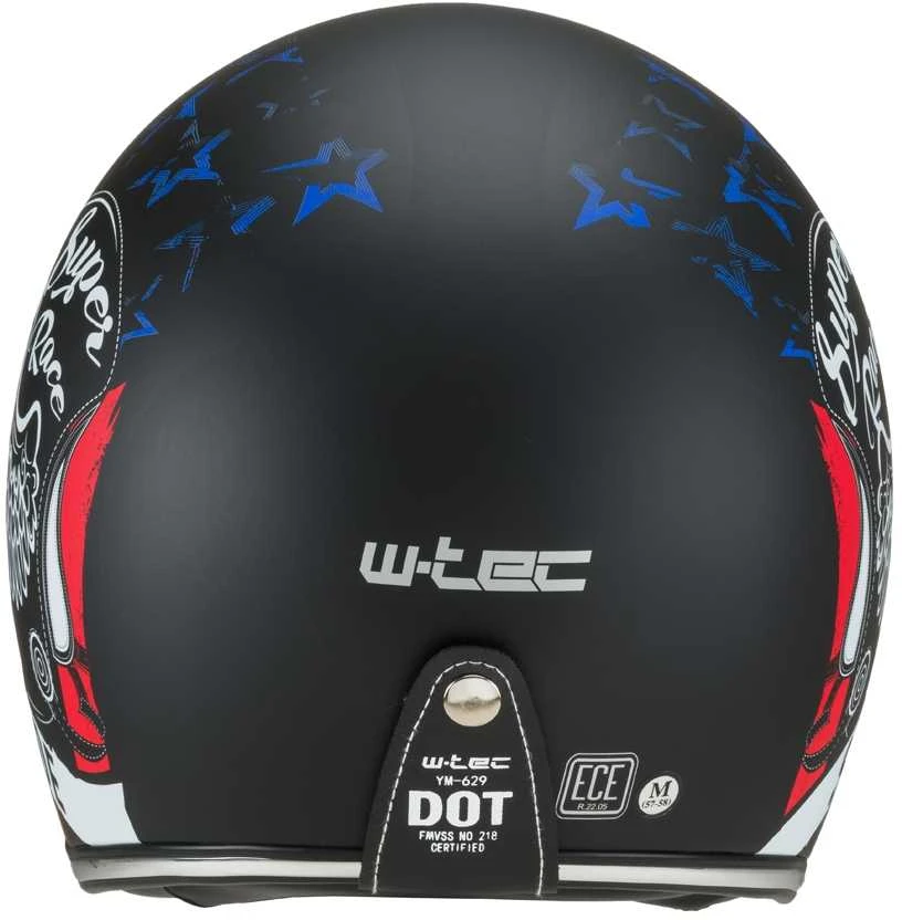 Motociklininko šalmas W-TEC Café Racer - Juodas S(55-56)