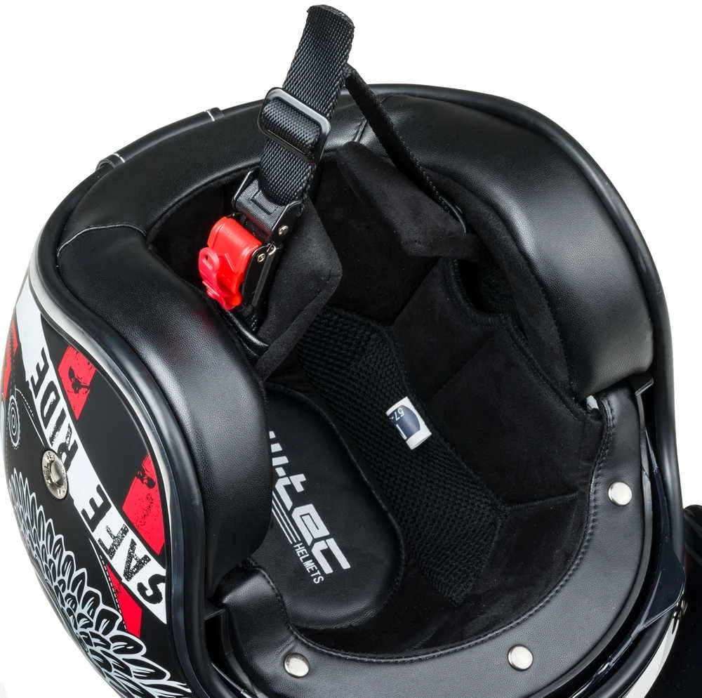 Motociklininko šalmas W-TEC Café Racer - Juodas S(55-56)