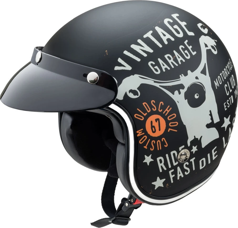 Motociklininko šalmas W-TEC Café Racer