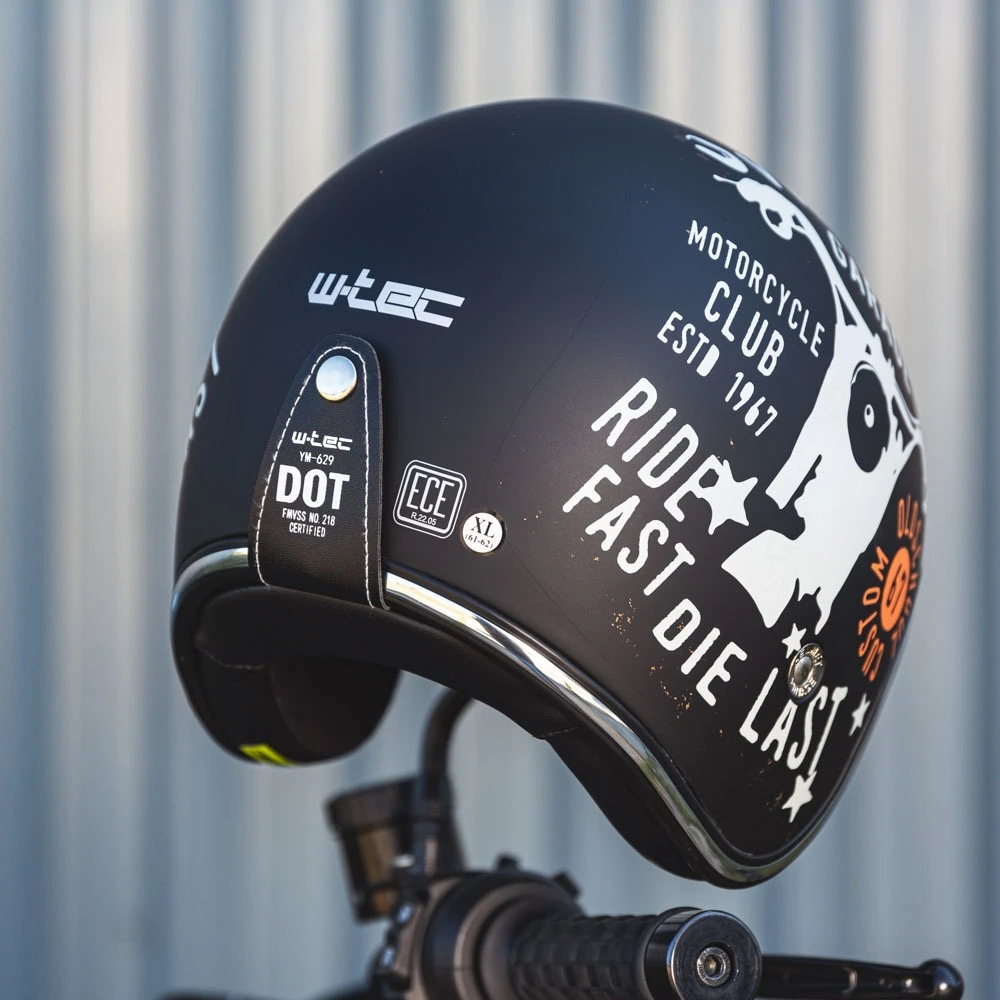 Motociklininko šalmas W-TEC Café Racer